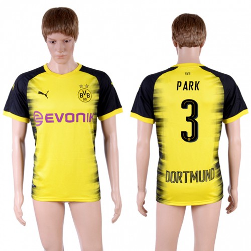 Dortmund #3 Park Yellow Soccer Club Jersey - Click Image to Close